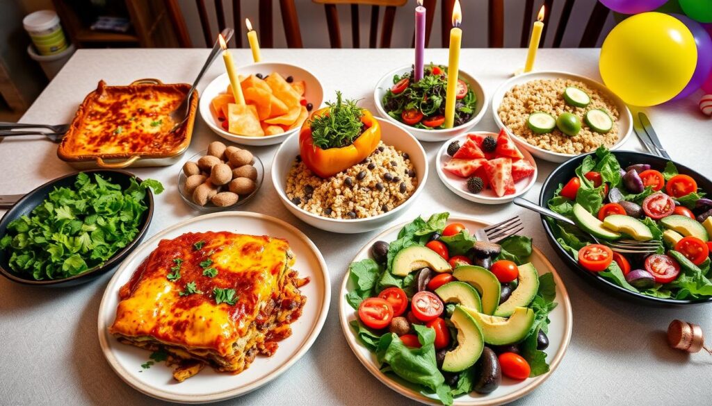 vegetarian birthday party main dish ideas